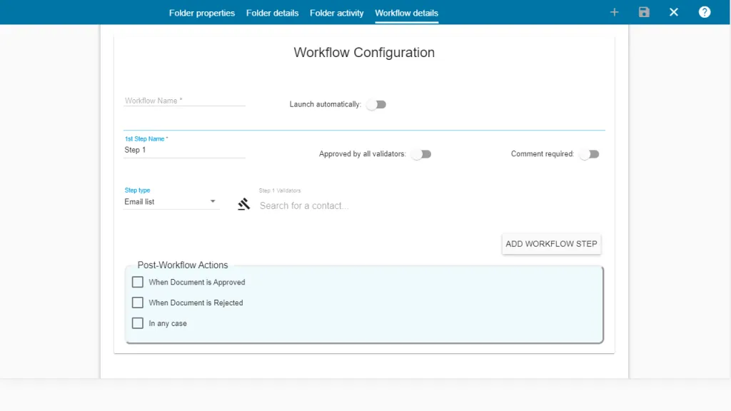 Metadrive workflow editor