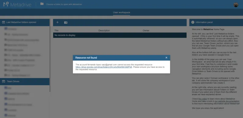 Captura de Metadrive: Por qué no puedes ver documentos y carpetas en Metadrive