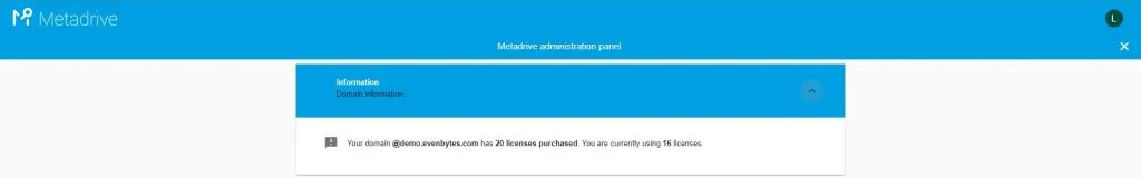 Captura de Metadrive: ¿Cómo gestionar los usuarios de Metadrive de tu dominio?