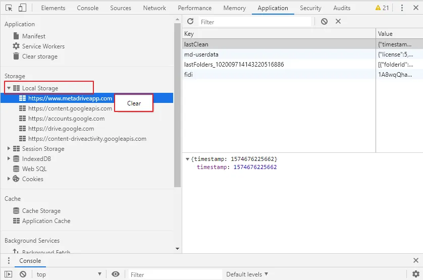 Captura de Metadrive: Borra la caché después de actualizar la licencia de Metadrive