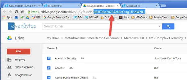 Captura de Metadrive: Integrar Metadrive en páginas de Google Sites