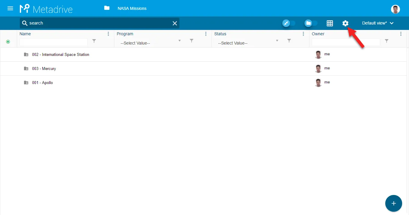 Captura de Metadrive: Propiedades de la Team Drive / carpeta (solo propietarios y gestores)