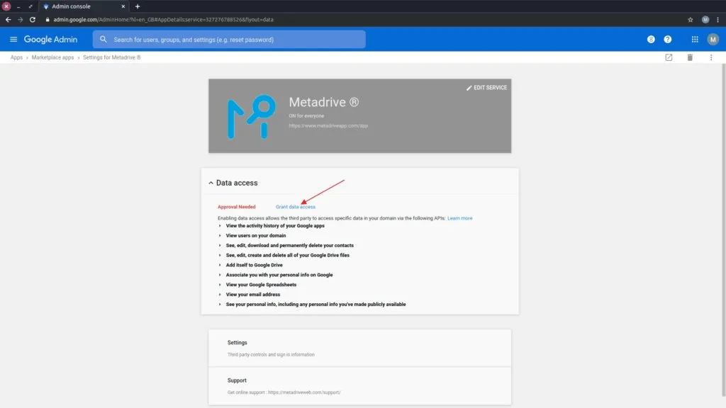 Captura de Metadrive: Error 400 de Google admin_policy_enforced: cómo solucionarlo