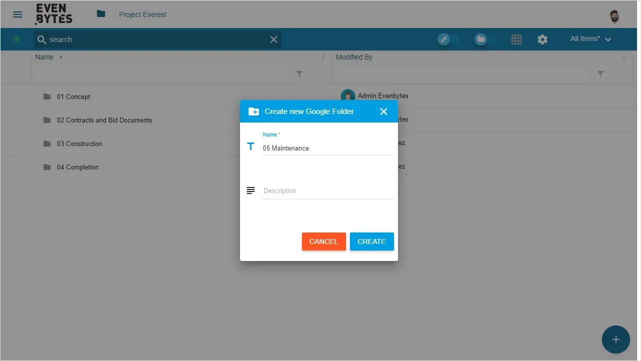 Captura de Metadrive: Añadir documentos y carpetas